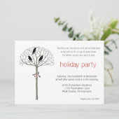 Aangepaste uitnodiging voor kerst en Holly (Staand voorkant)