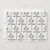 Aangepaste uitnodiging voor kerst en Holly (Achterkant)