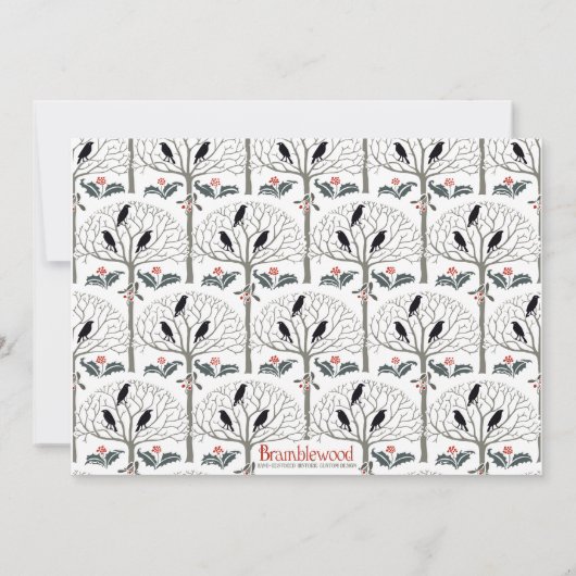 Aangepaste uitnodiging voor kerst en Holly (Achterkant)