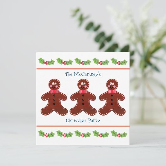 Aangepaste uitnodiging voor kerstfeestdagen voor o (Staand voorkant)