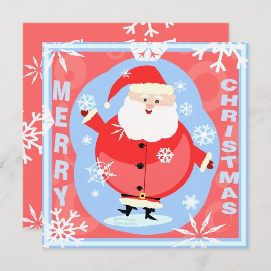 Aangepaste uitnodiging voor kerstKerstmis en sneeu (Voorkant / Achterkant)