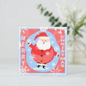 Aangepaste uitnodiging voor kerstKerstmis en sneeu (Staand voorkant)