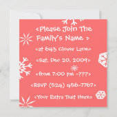 Aangepaste uitnodiging voor kerstKerstmis en sneeu (Achterkant)