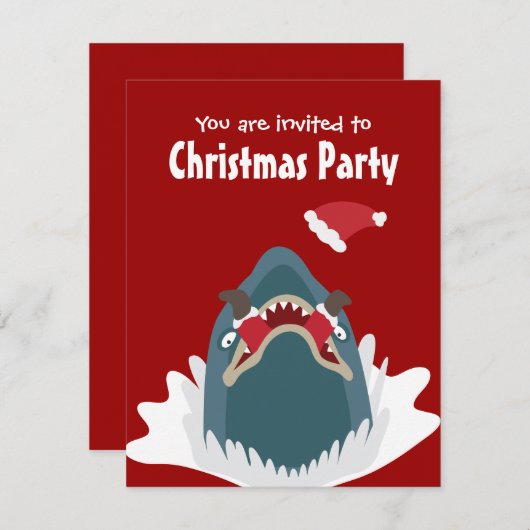 Aangepaste uitnodiging voor Kerstmis met Kerstmis  (Voorkant / Achterkant)