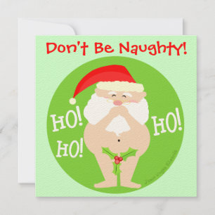 Aangepaste uitnodiging voor Kerstmis Naughty Santa