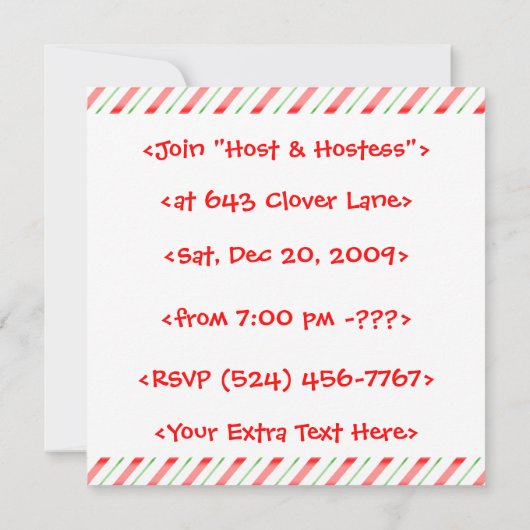 Aangepaste uitnodiging voor Kerstmis Naughty Santa (Achterkant)