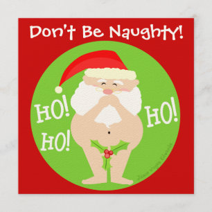 Aangepaste uitnodiging voor Kerstmis Naughty Santa