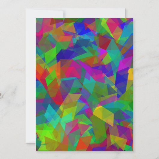 Aangepaste uitnodiging voor kleurrijke puzzels (Achterkant)