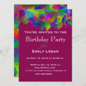 Aangepaste uitnodiging voor kleurrijke puzzels (Voorkant / Achterkant)