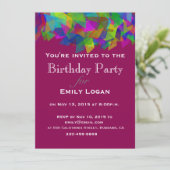 Aangepaste uitnodiging voor kleurrijke puzzels (Staand voorkant)