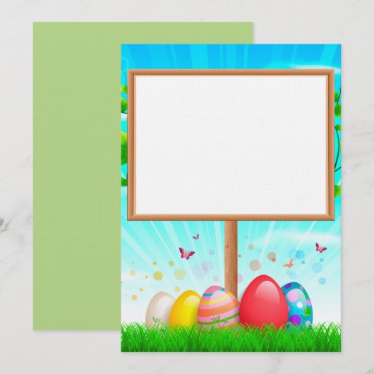 Aangepaste uitnodiging voor paashuwelijk (Voorkant / Achterkant)