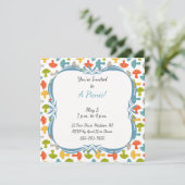 Aangepaste uitnodiging voor picknick met paddensto (Staand voorkant)