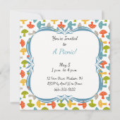 Aangepaste uitnodiging voor picknick met paddensto (Voorkant)