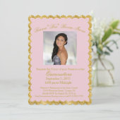 Aangepaste uitnodiging voor Quinceanera (Staand voorkant)