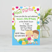 Aangepaste uitnodiging voor speciale groepsfeest (Staand voorkant)