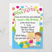 Aangepaste uitnodiging voor speciale groepsfeest (Voorkant / Achterkant)