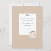 Aangepaste uitnodiging voor Tea Party (Achterkant)