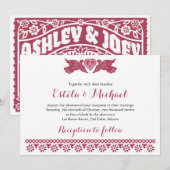 Aangepaste uitnodiging voor Tortelduifjes (Voorkant / Achterkant)