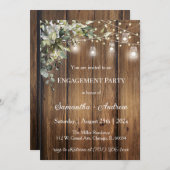 Aangepaste uitnodiging voor verlovingsfeest met ru (Voorkant / Achterkant)