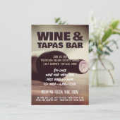 Aangepaste uitnodiging voor wijn en muziek (Staand voorkant)