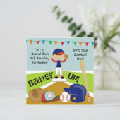 Aangepaste uitnodiging voor zwarte haarjongen Base (Staand voorkant)