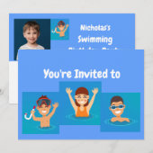 Aangepaste uitnodiging voor zwemvogels op zaterdag (Voorkant / Achterkant)