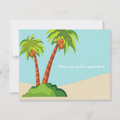 Aangepaste uitnodiging, Zomerzwembad Party Thema o Kaart (Achterkant)