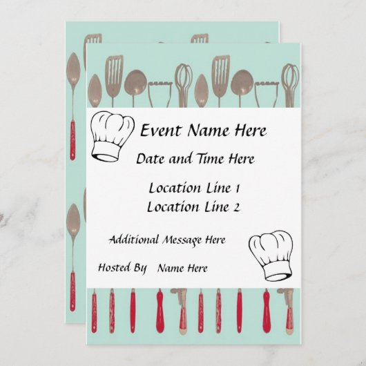 Aangepaste uitnodigingen (Voorkant / Achterkant)