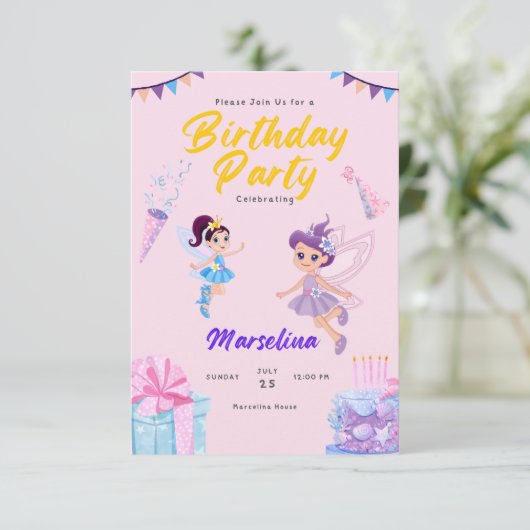 aangepaste uitnodigingen en aankondigingen op zate (Staand voorkant)