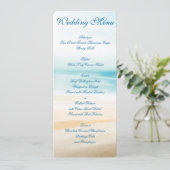 Aangepaste uitnodigingen in het Beach Wedding Menu (Staand voorkant)