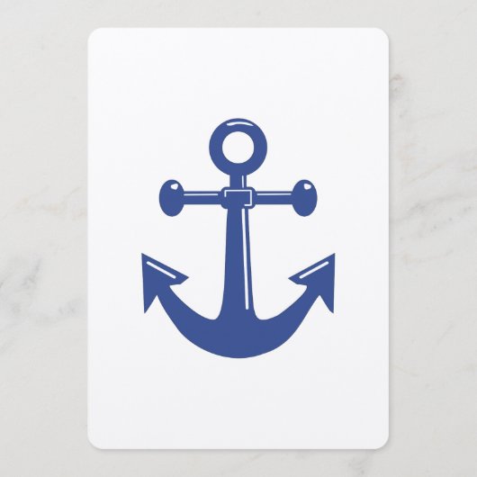 Aangepaste uitnodigingen in het menu Nautical Wedd (Achterkant)