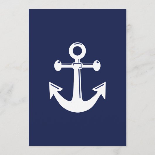 Aangepaste uitnodigingen in het menu Navy Blue Nau (Achterkant)