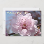 Aangepaste uitnodigingen! Roze bloesems Kaart (Voorkant)