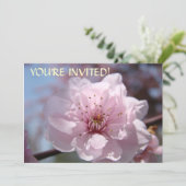 Aangepaste uitnodigingen! Roze bloesems Kaart (Staand voorkant)