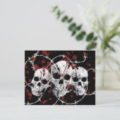Aangepaste uitnodigingen van de Barbed Skull (Staand voorkant)