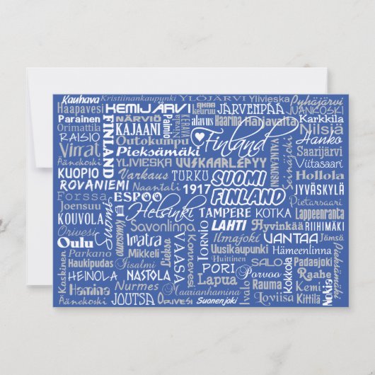 Aangepaste uitnodigingen van Finse steden (Voorkant)