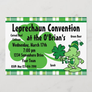 Aangepaste uitnodigingen van Play Leprechaun