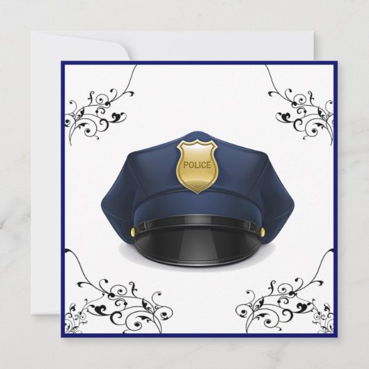 Aangepaste uitnodigingen van politieagenten (Achterkant)