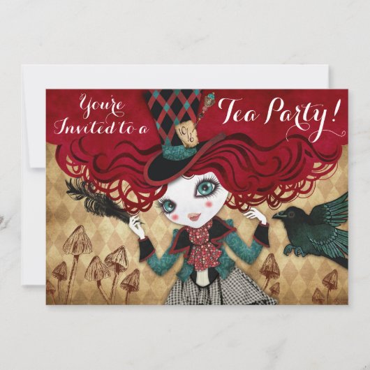 Aangepaste uitnodigingen van Tea Party (Voorkant)