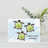 Aangepaste uitnodigingen van Turtle Organic Planet (Staand voorkant)