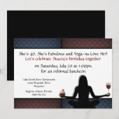 Aangepaste uitnodigingen van Yoga Party (Voorkant / Achterkant)