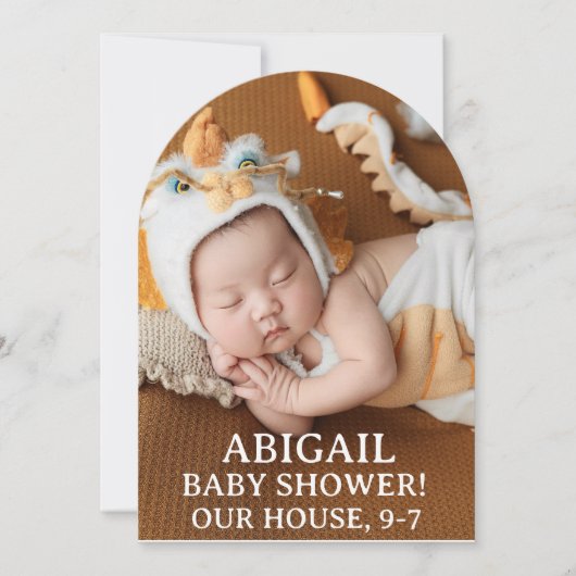Aangepaste uitnodigingen voor baby shower met teks (Voorkant)