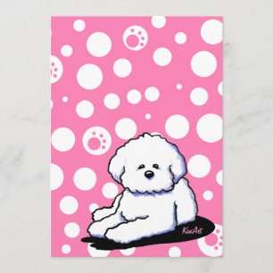Aangepaste uitnodigingen voor Bichon Frise