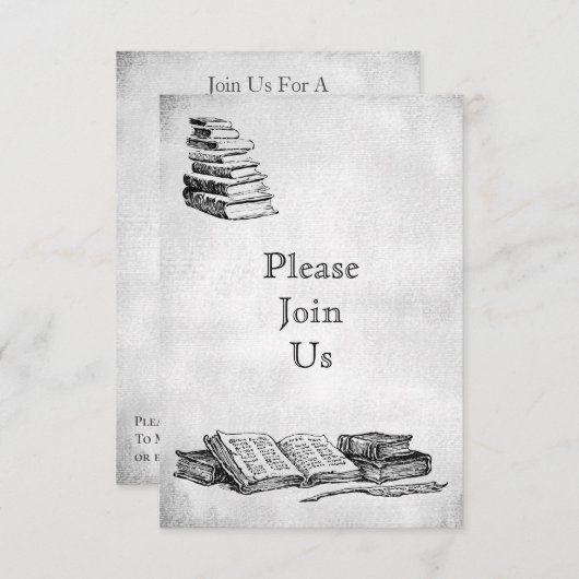 Aangepaste uitnodigingen voor de  kunst van de boe (Voorkant / Achterkant)