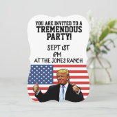 Aangepaste uitnodigingen voor Donald Trump-feestje (Staand voorkant)