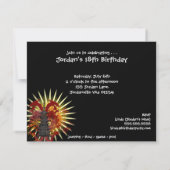 Aangepaste uitnodigingen voor Dragon Temple-feeste (Achterkant)