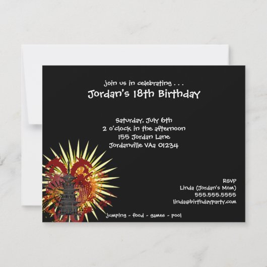 Aangepaste uitnodigingen voor Dragon Temple-feeste (Achterkant)