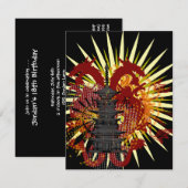 Aangepaste uitnodigingen voor Dragon Temple-feeste (Voorkant / Achterkant)
