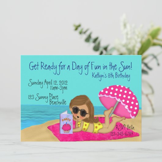 Aangepaste uitnodigingen voor elke partij (Staand voorkant)