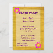 Aangepaste uitnodigingen voor elke partij Hibiscus (Achterkant)